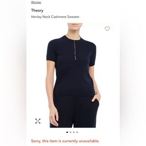 Theory Short Sleeve Cashmere Sweater